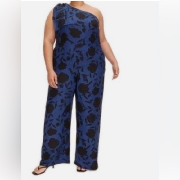 Kate Spade Cobalt Blue Floral Wide-Leg Pants with Pockets, Size 12,14 and 17J, 8 - Picture 2 of 7